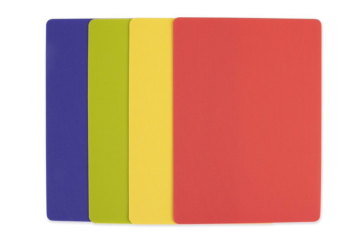 Heavy Duty Grippmat Flexible Cutting Board Set of Four 8 x 11 inches (8 x 11 inches / Blue, Green, Yellow and Red)