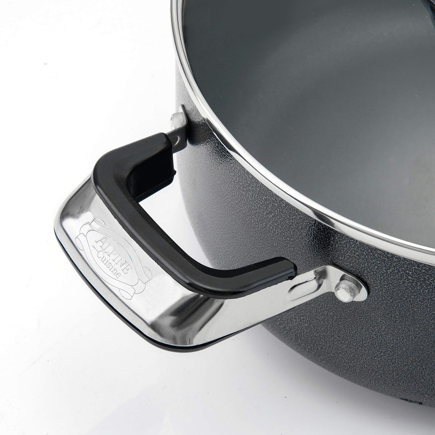 5 Quart Non stick Stock Pot with Tempered Glass Lid and Carrying Handles (5-Quart Stock Pot / Open Stock)