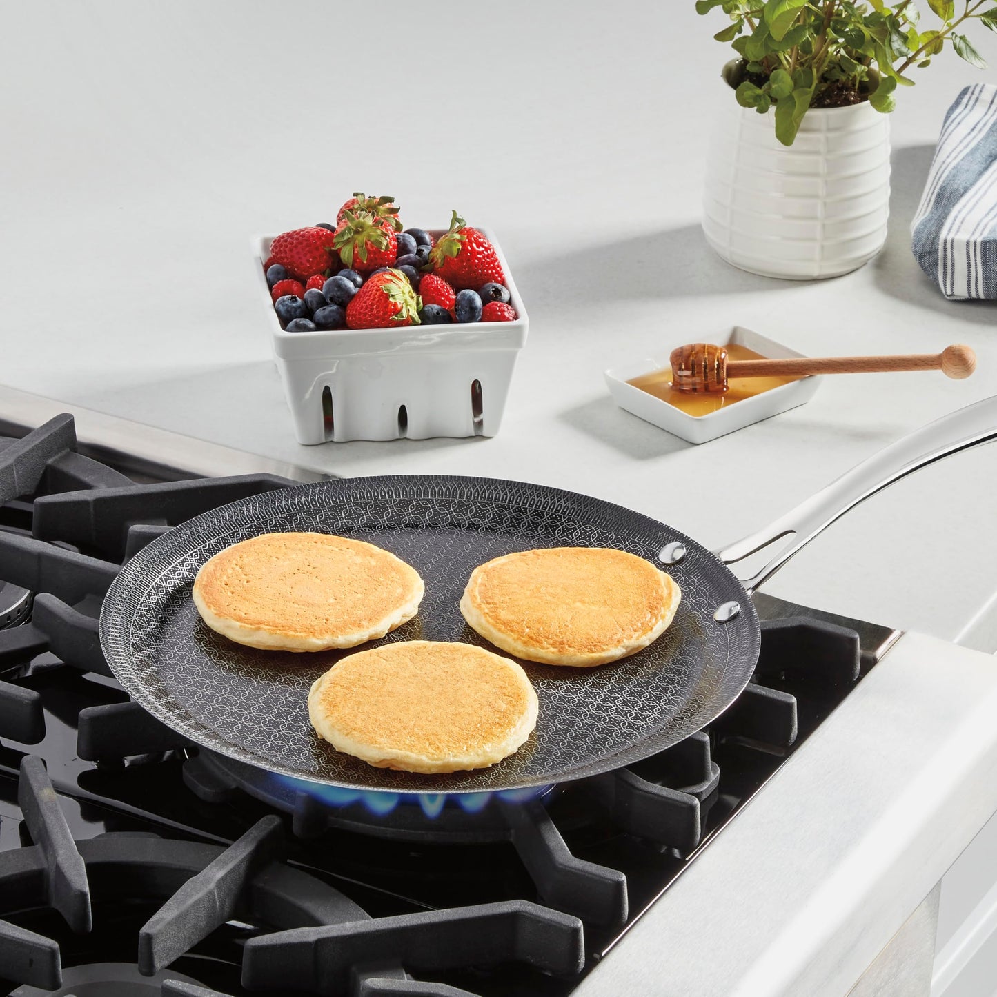 Griddle Pan PurelySear Hybrid Stainless Steel 12 Inch (12-inch Round Griddle)