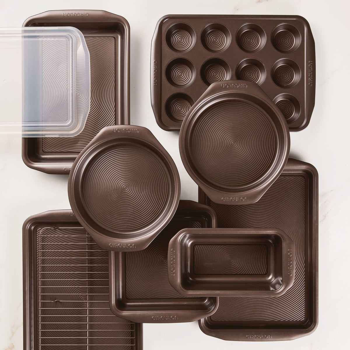 Nonstick Bakeware Set (Chocolate Brown / 10 Piece)
