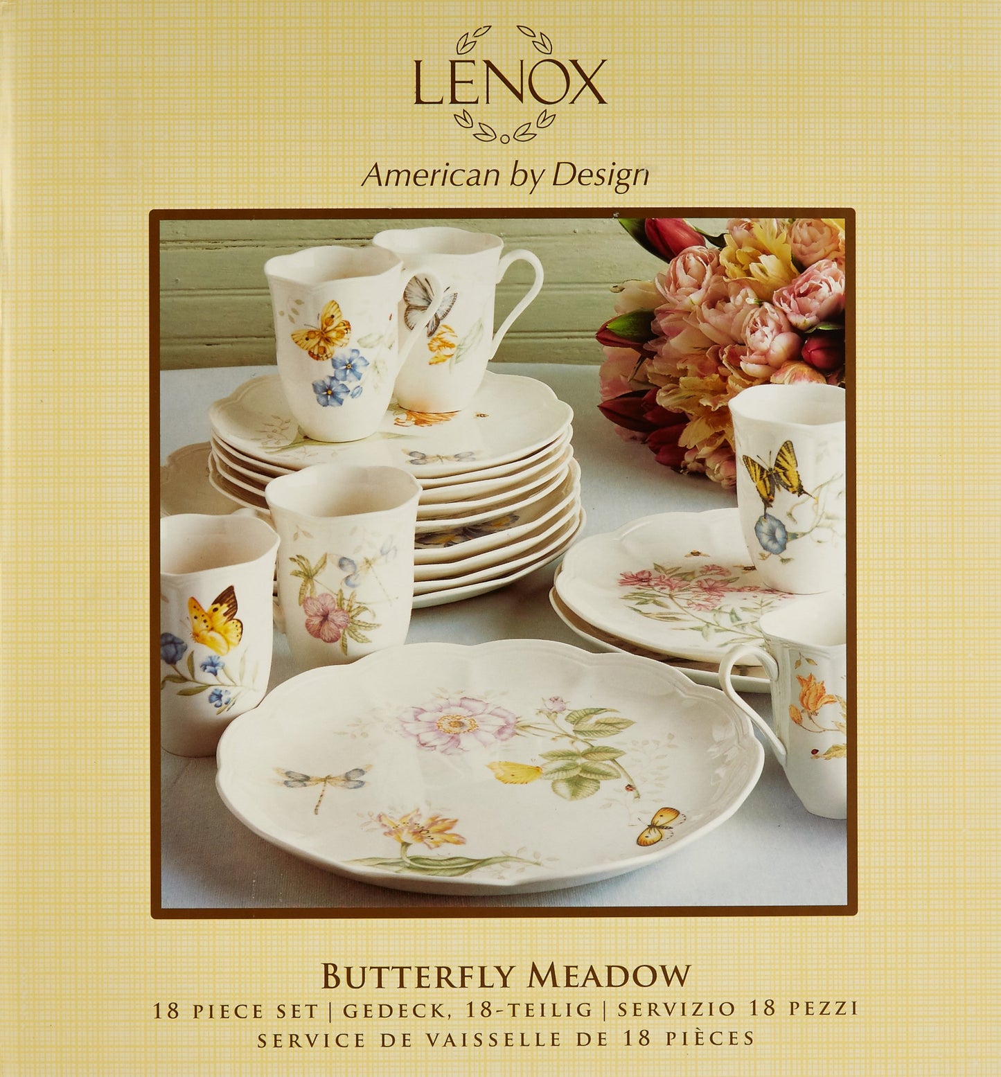Butterfly Meadow Porcelain 18 (18-Piece Dinnerware Set)