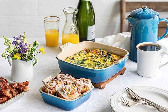 Le Creuset Stoneware Heritage Square Dish, 3 qt. (9"), Caribbean