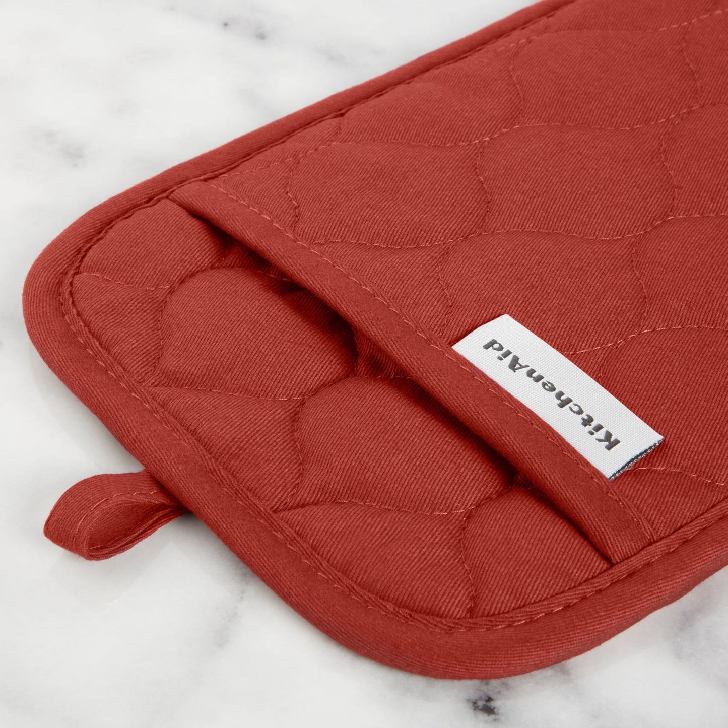 Quilted Cotton Oven Mitt (Scorched Orange)