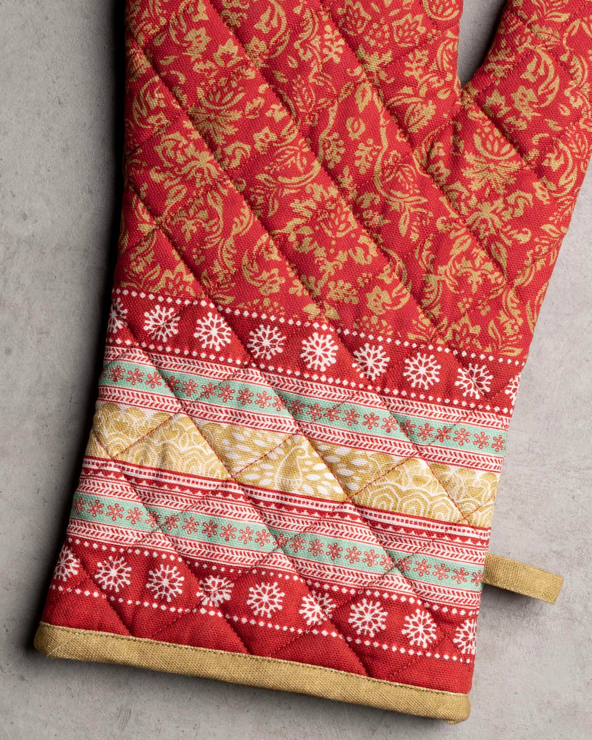 Maison d'Hermine Oven Gloves 100% Cotton Oven Mitt (067 - Sofia / 7.5" x 13" (Oven Mitt))