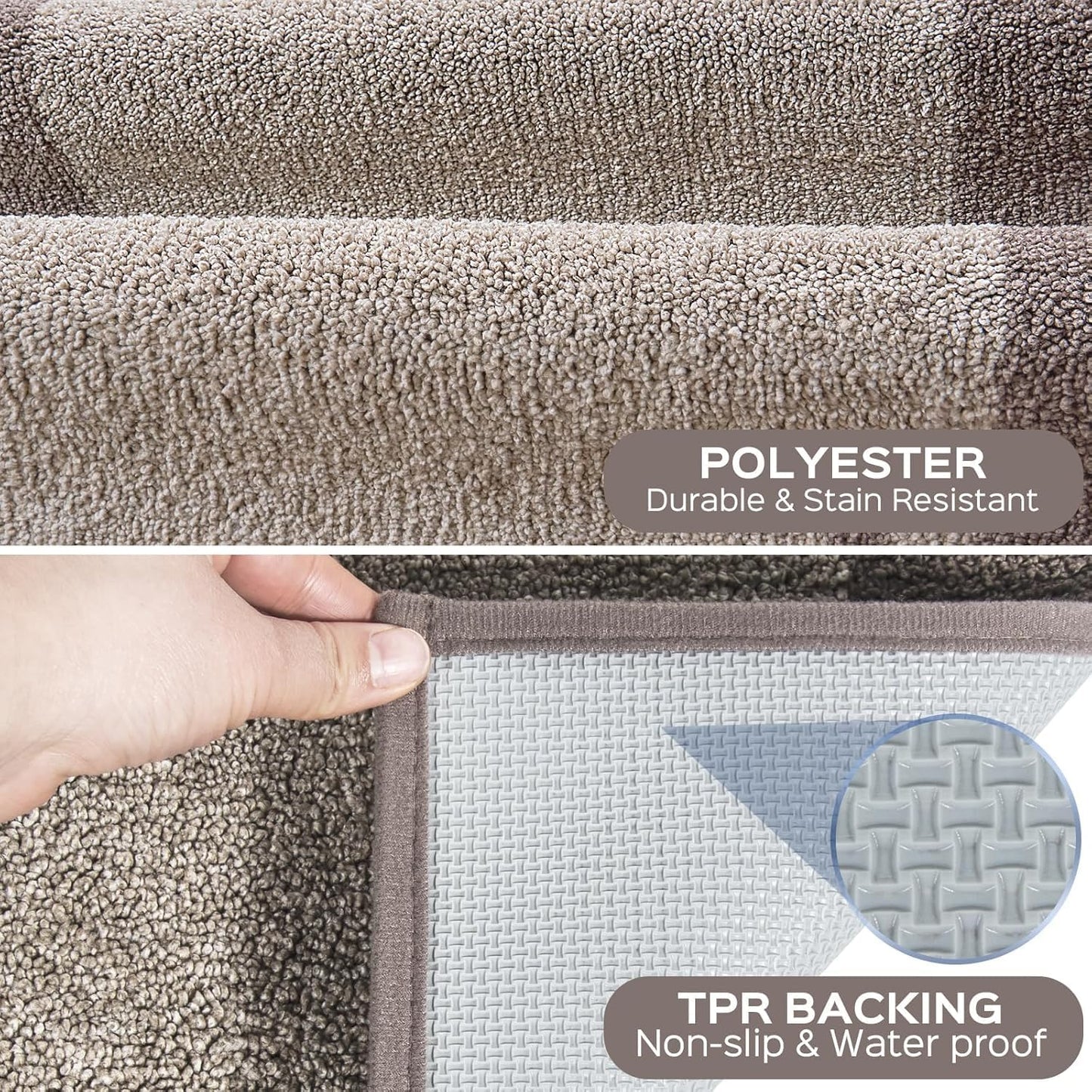 Machine Washable Kitchen Rug 32" x 72", Non Slip Indoor Door Rug, Absorbent Entrance Runner Rug for Bedroom, Hallway, Bathroom, Floor (Roll Packing)