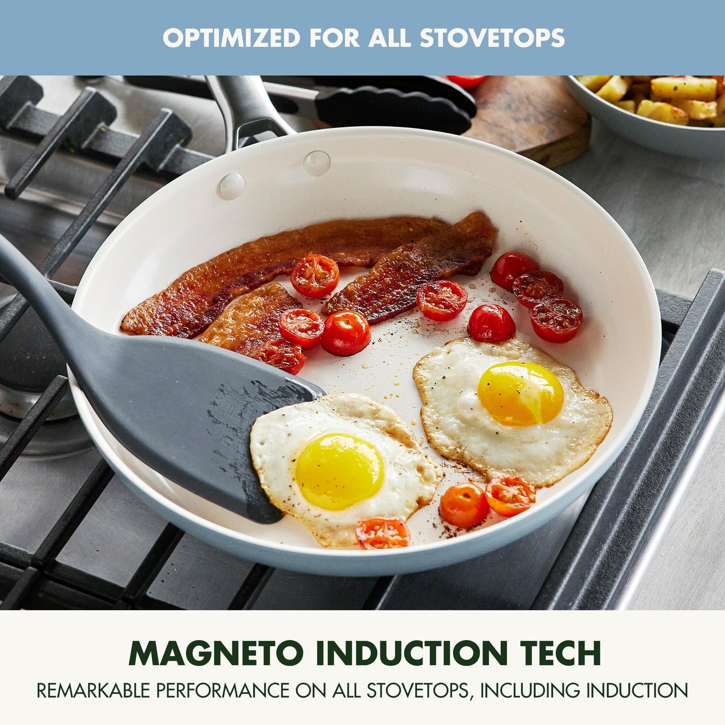 Padova Pro 8" and 10" 2 Piece Frying Pan Skillet Set (Blue Haze / 2-Piece Frying Pan Set (8" & 10"))