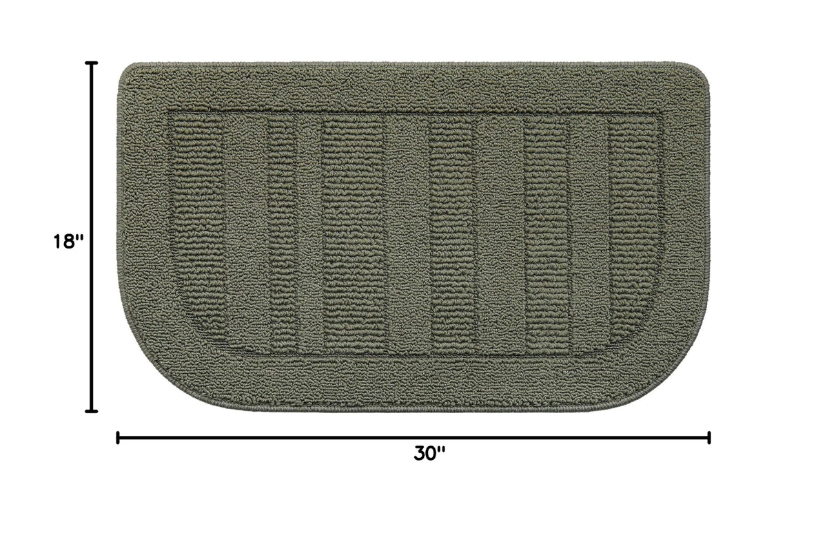 30x18 Inch Kitchen Rugs Non Slip Washable Kitchen Sink Rug (1'6" x 2'6" (Semicircular) / Green)