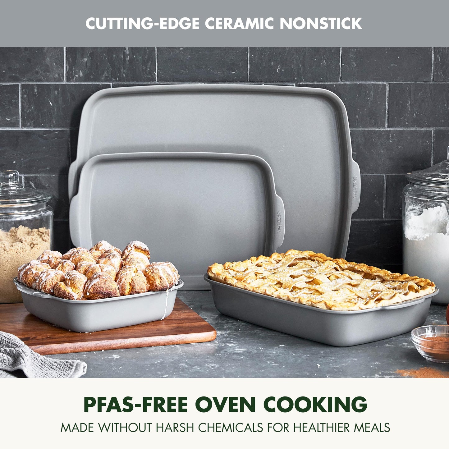 Premiere Ovenware Healthy Ceramic Nonstick 4 Piece Bakeware Set