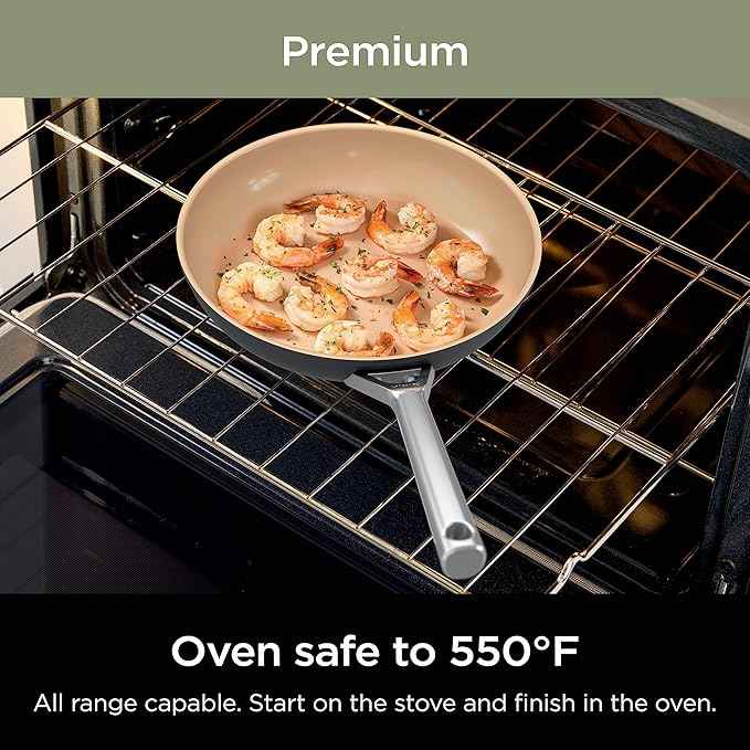 Ninja Pots and Pans Set Non Stick | Extended Life Premium Ceramic Cookware Set | 9-Piece Nonstick | PTFE Free | Oven Safe to 550°F | Induction Compatible | Frying Pan x3 | Cooking Pot x3 | CW99009