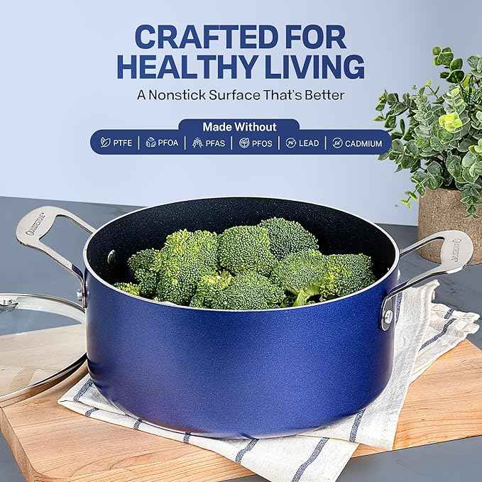 Granitestone 20 Pc Kitchen Pots and Pans Set Non Stick Cookware Set, Kitchen Cookware Sets with Cooking Utensils and Bakeware Set, Made Without PFOA and PFOS, Oven and Dishwasher Safe