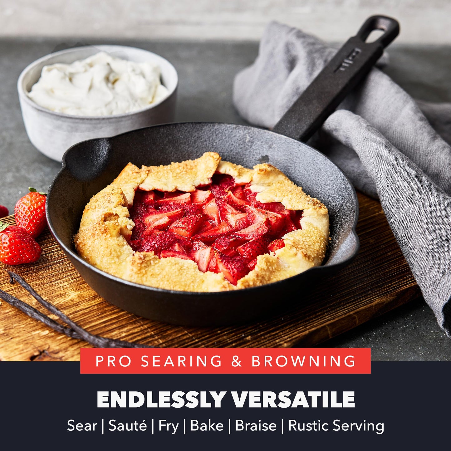 x Bobby Flay 8" Pre (8" Cast Iron Skillet / Black)