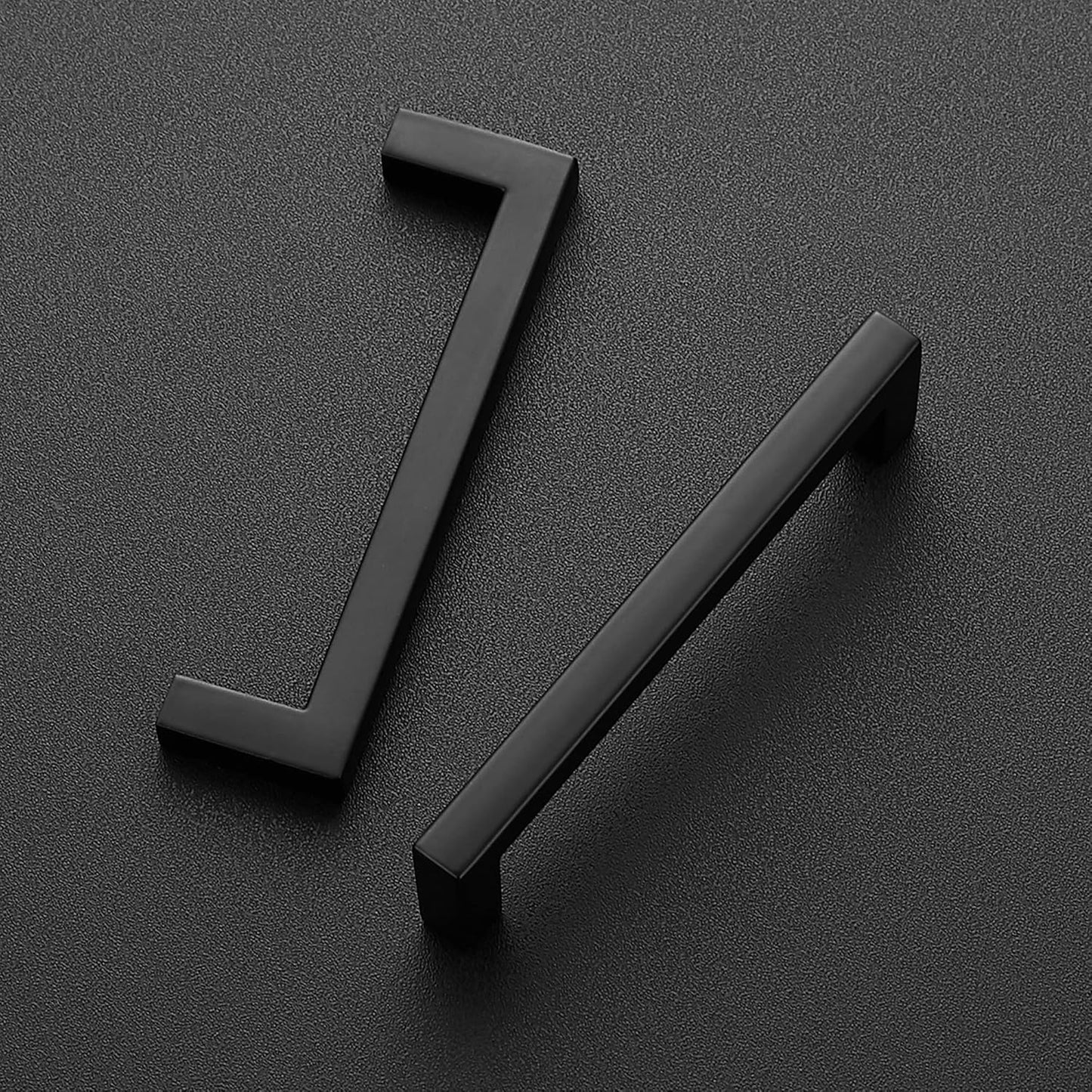 Ravinte 60 Pack Solid 3-3/4 Inch Center to Center Slim Square Bar Drawer Handles - Kitchen Cabinet Handles Black Drawer Pulls Matte Black Cabinet Pulls