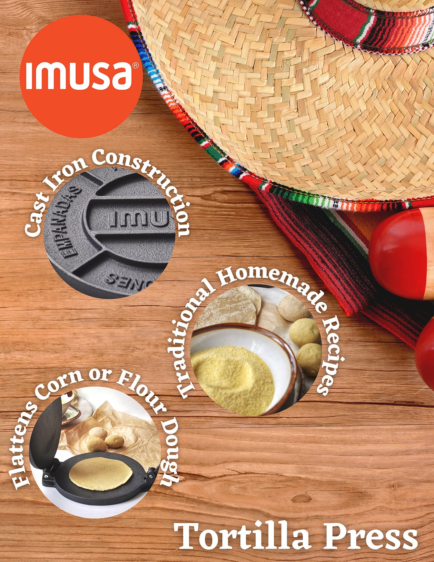 USA Tortilla Press (Cast Iron / 8 Inch)