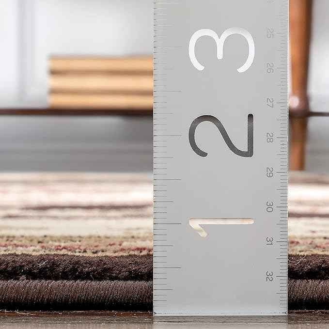 Pastoral Medallion Brown French (7'10'' x 10'6") Area Rug European Floral Formal Traditional Area Rug Easy Clean Shed Free Modern Classic Contemporary Thick Soft Plush Living Dining Room Rug