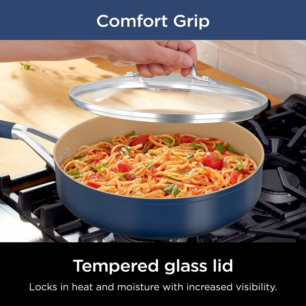 Ceramic Cookware Set (11-piece / Navy Blue)