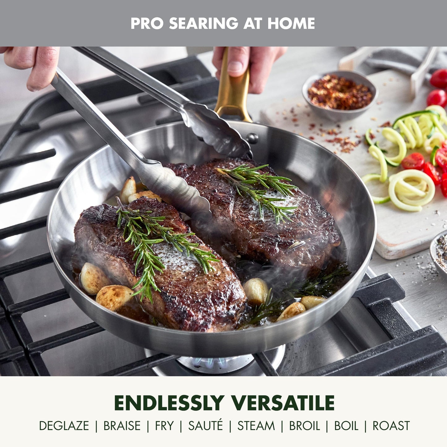 Stainless Steel Tri (8" Frying Pan Skillet / Stainless Steel)