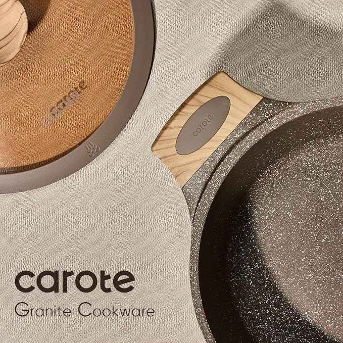 CAROTE 26PCS Pots and Pans Set Non Stick, Cookware Set Pots and Pans Induction Cook Ware, Nonstick Kitchen Cooking, PFOA Free