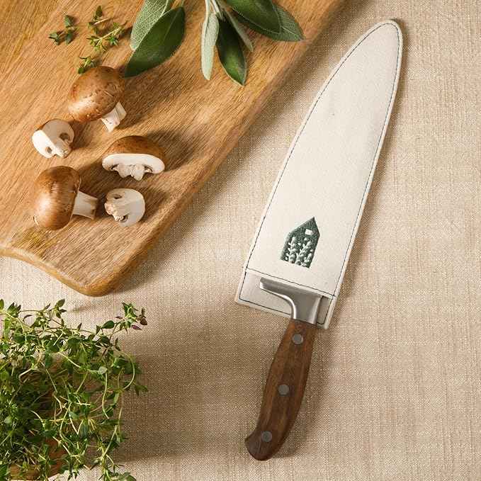 Bloomhouse 8 Inch German Steel Chef's Knife W/Walnut Wood Forged Handle