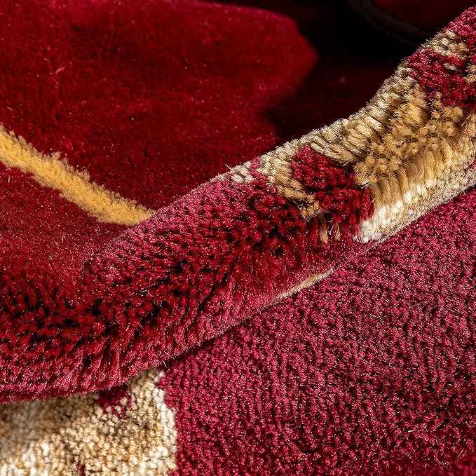 Patrician Trellis Red French European Formal Traditional 3x12 (2'7" x 12') Runner Rug Stain/Fade Resistant Contemporary Floral Thick Soft Plush Hallway Entryway Living Dining Room Area Rug