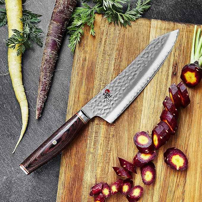 Miyabi Rocking Santoku, 7-inch, Black