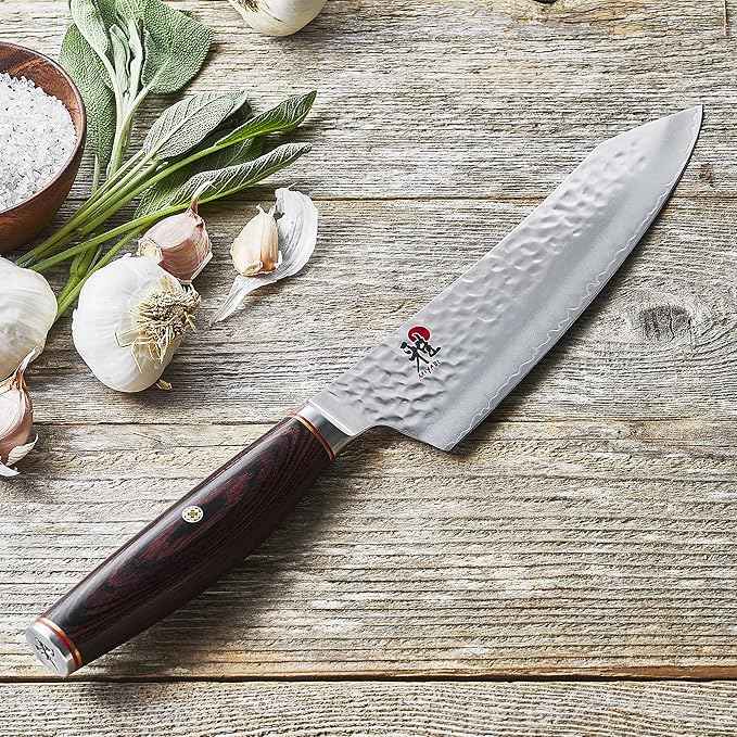 Miyabi Rocking Santoku, 7-inch, Black