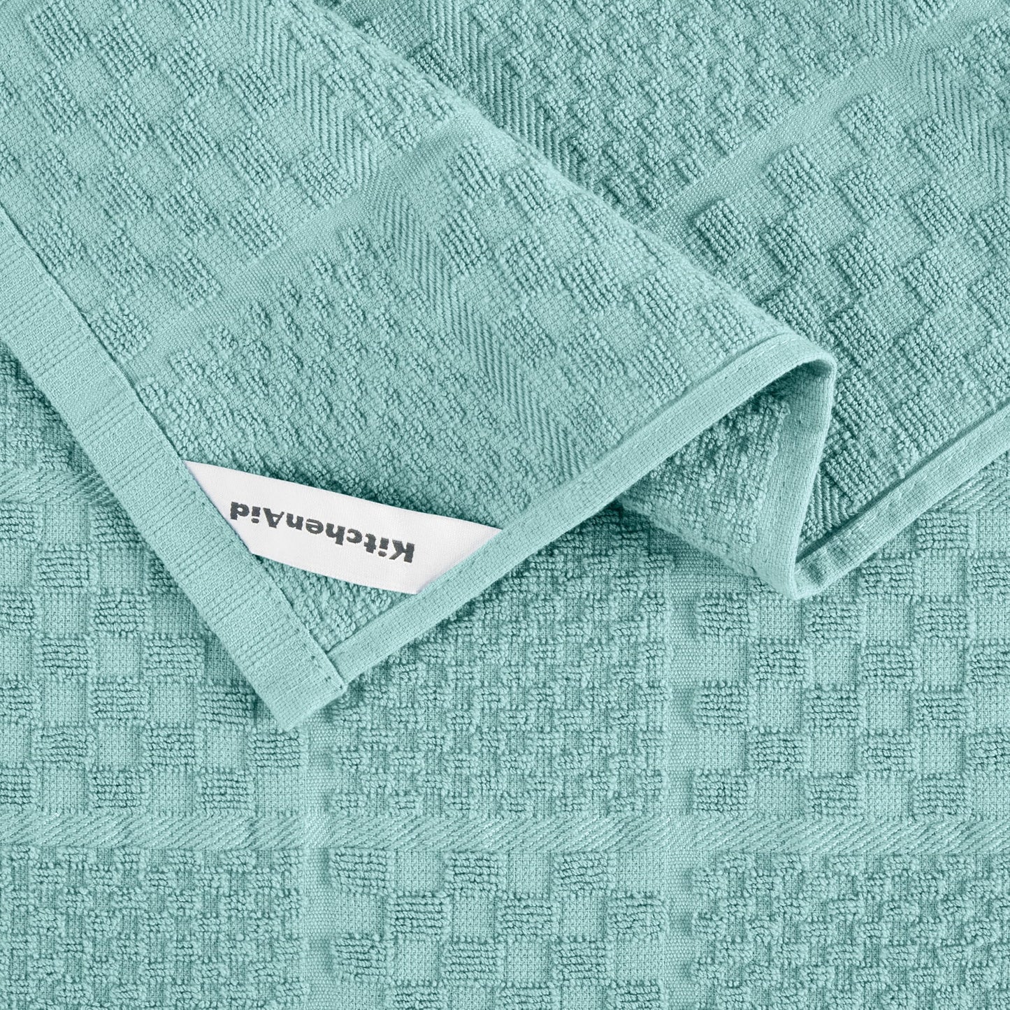 Quilted Cotton Oven Mitt (Mineral Water)