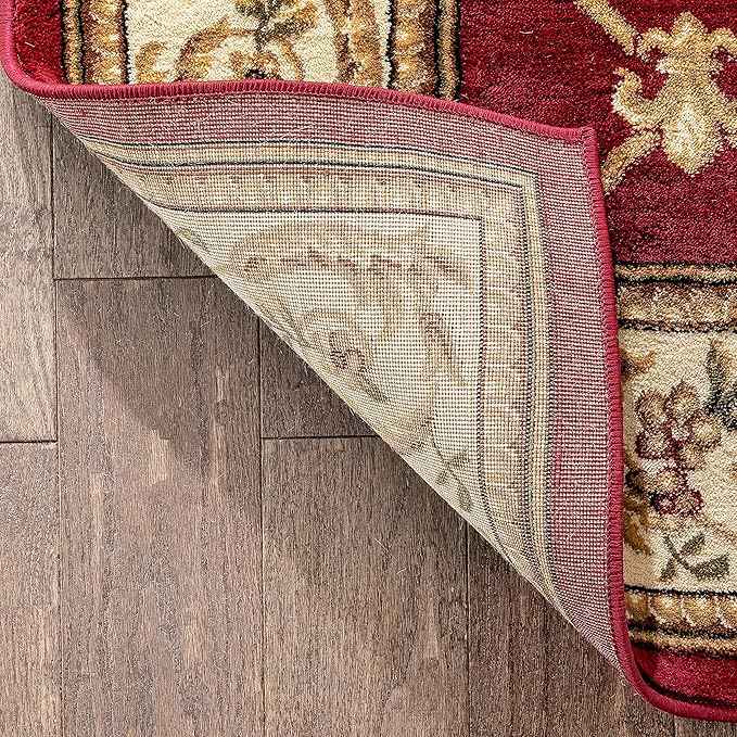 Patrician Trellis Red French European Formal Traditional 2x7 (2'3" X 7'3") Runner Rug Stain/Fade Resistant Contemporary Floral Thick Soft Plush Hallway Entryway Living Dining Room Area Rug