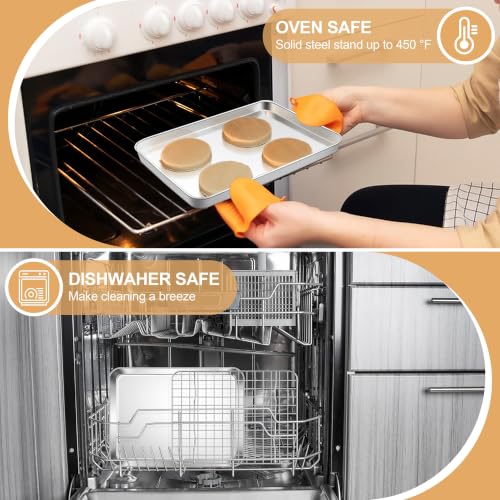 19.8/17.6/16/12.5/10.5/9 Inch Baking Sheet with Rack Set