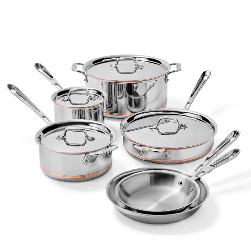 Copper Core® 10 Piece Stainless Steel Cookware Set (10-Piece Cookware Set)