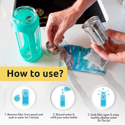 pH On-The-Go Alkaline Water Filter Pouch, High pH