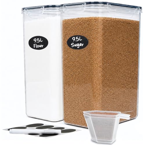 Flour and sugar containers
