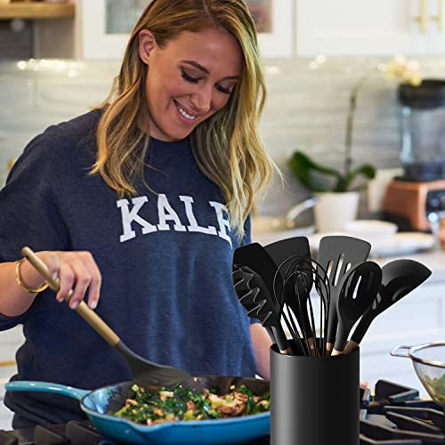 Black Large Utensil Holder for Kitchen Counter