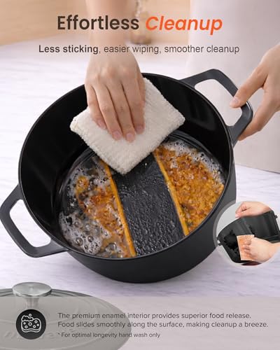 6QT Cast Iron Dutch Oven Pot with Lid