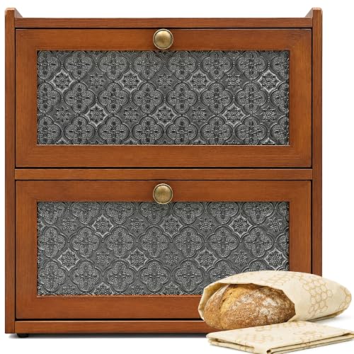 Vintage Bread Box for Kitchen Countertop (Vintage)