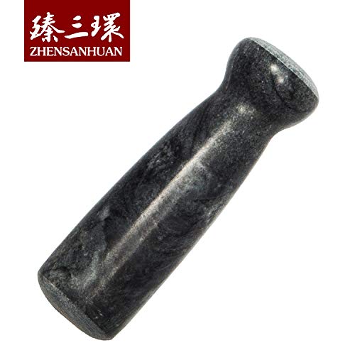 ZhenSanHuan Natural Granite Stone Mortar and Pestle Solid and Durable Crusher (YuanDai)