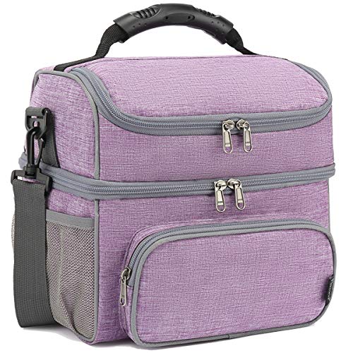 Double Layer Cooler Insulated Lunch Bag Adult Lunch Box Large Tote Bag for Men
