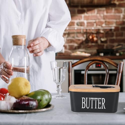 Large Butter Container Keeper Storage with Stainless Steel Butter Knife Spreader