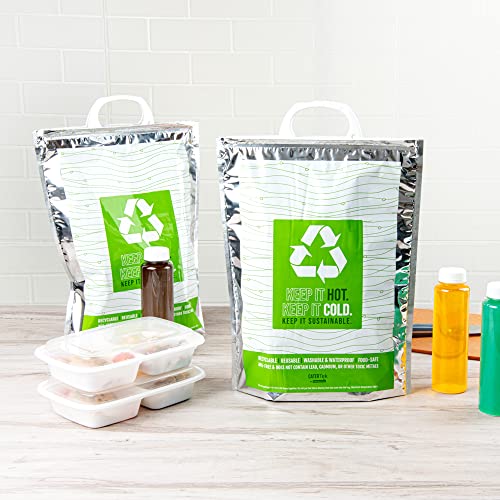 Cater Tek Green and Silver Plastic Thermal Bag