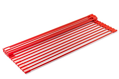 Over Sink Dish Drying Rack (Red / Medium)