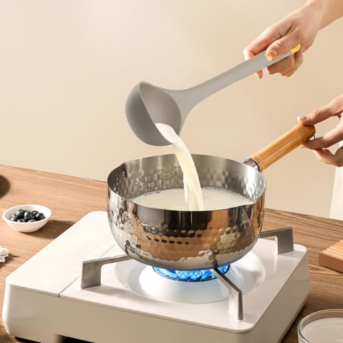 Silicone Kitchen Cooking Utensils Set (Light Grey)