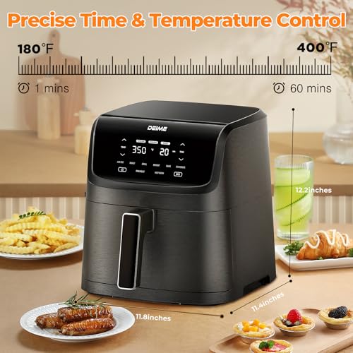 Air Fryer 7.5 QT 1700W Oilless Oven Healthy Cooker Air Fryers Large Capacity with 12 Presets