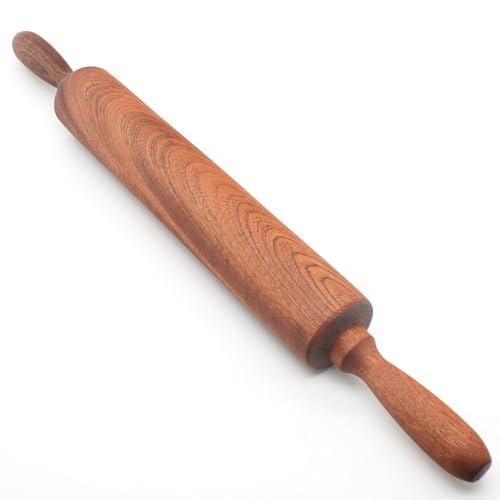 Classic Sapele Wood Rolling Pin With Handles