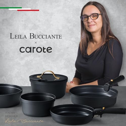 Tri Ply Stainless Steel Cookware Set with Detachable Handle