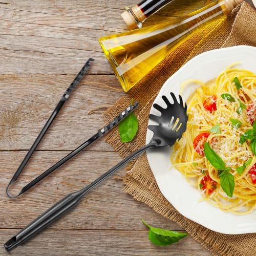Stainless Steel Spaghetti Spoon and Pasta Tongs Set