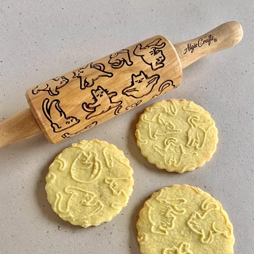 3 Mini Embossed Rolling Pin Set by Algis Crafts