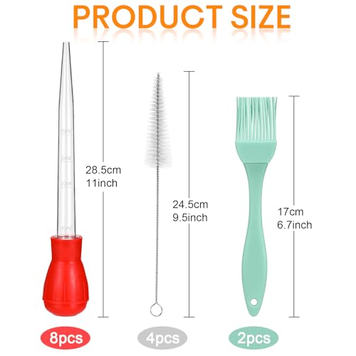14 Pcs Large Turkey Baster Set for Cooking