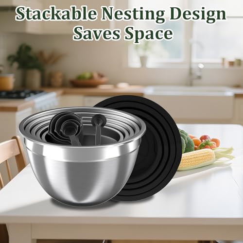 Mixing Bowls with Lids Set (Jet Black)