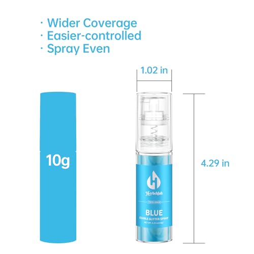 Edible Glitter Spray 10g Food Grade Cake Glitter Edible Spray for Chocolate Strawberry Cake Pops