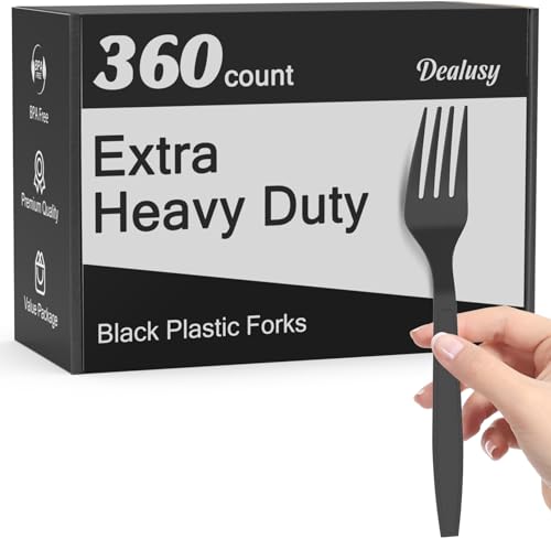 360 Count Extra Heavy Duty Plastic Forks Disposable
