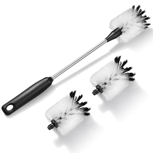 Water Bottle Cleaning Brush with 2 Replaceable Heads